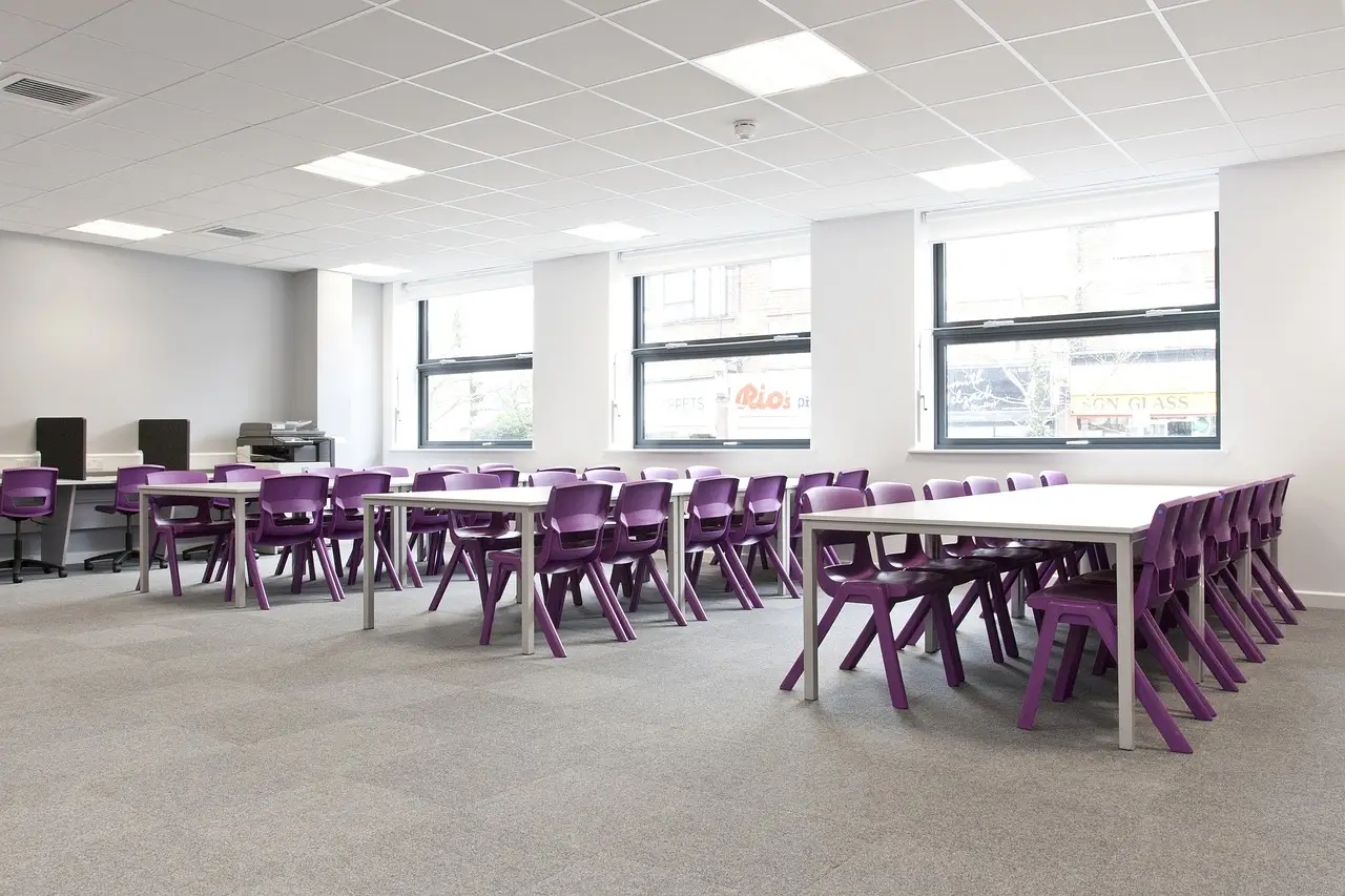 classroom, purple, chairs, chair, school, education, college, classroom, classroom, classroom, classroom, classroom